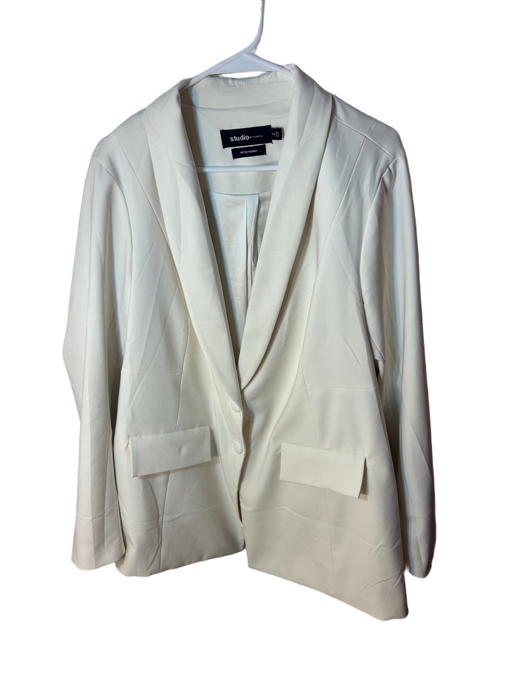 Studio by Torrid cream collared blazer size 2X